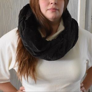 Oversized velvet infinity scarf